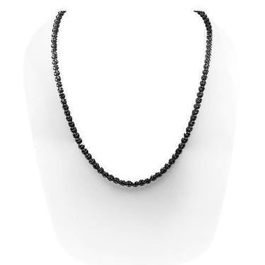 10K Gold Black Rhodium Plated Mens Black Diamond Tennis Chain 14.80 Ctw
